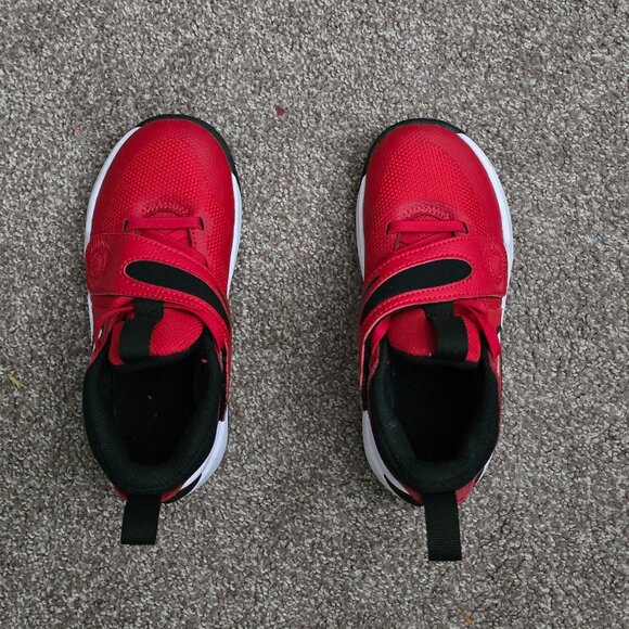 Nike Kids Sneakers Red/White US 11C Lightweight Breathable Mesh Durable Grip V - Picture 4 of 6
